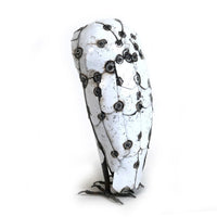 Snowy White Owls - Recycled Metal