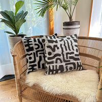 Brown + White Pillow Cover