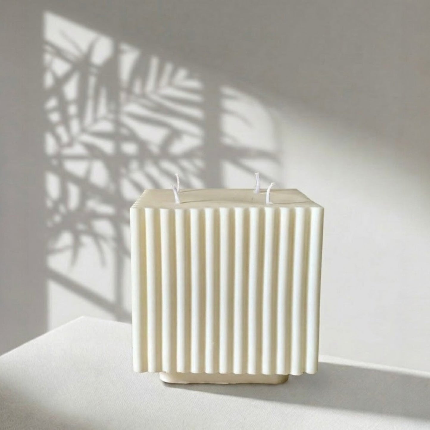 Ribbed Cube Candle