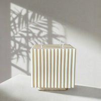 Ribbed Cube Candle