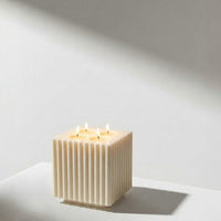Ribbed Cube Candle
