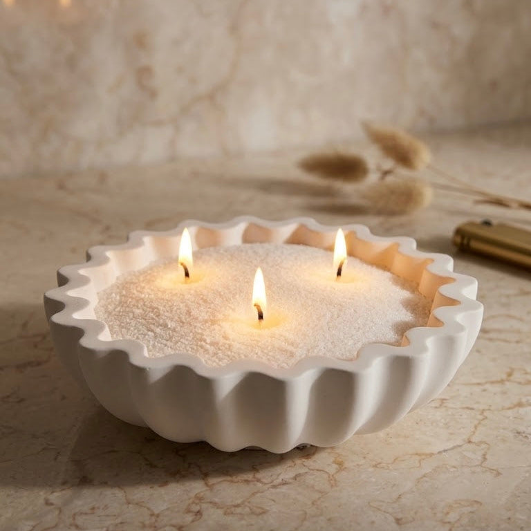 Scalloped Candle Bowl