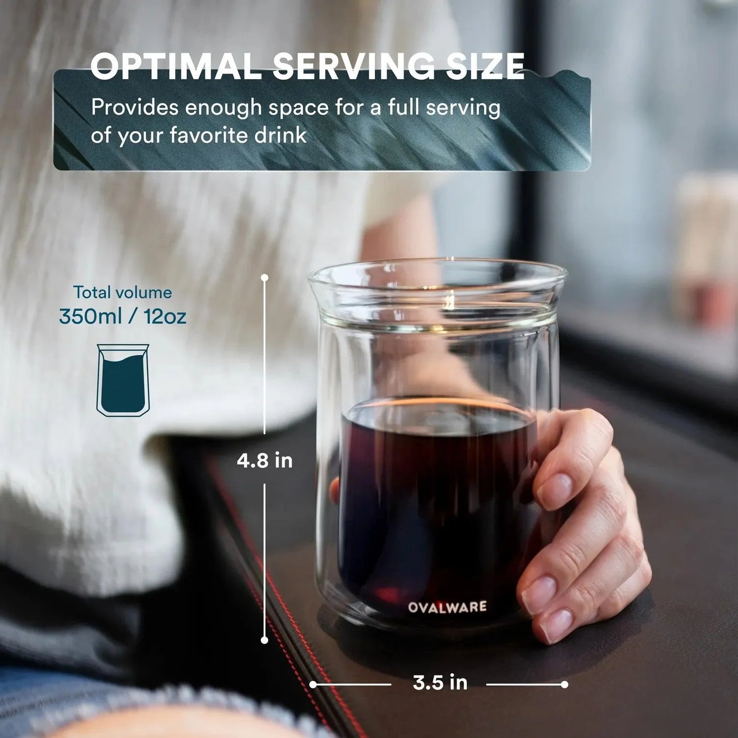Double Wall Glass Tumbler - Set of 2 or 4