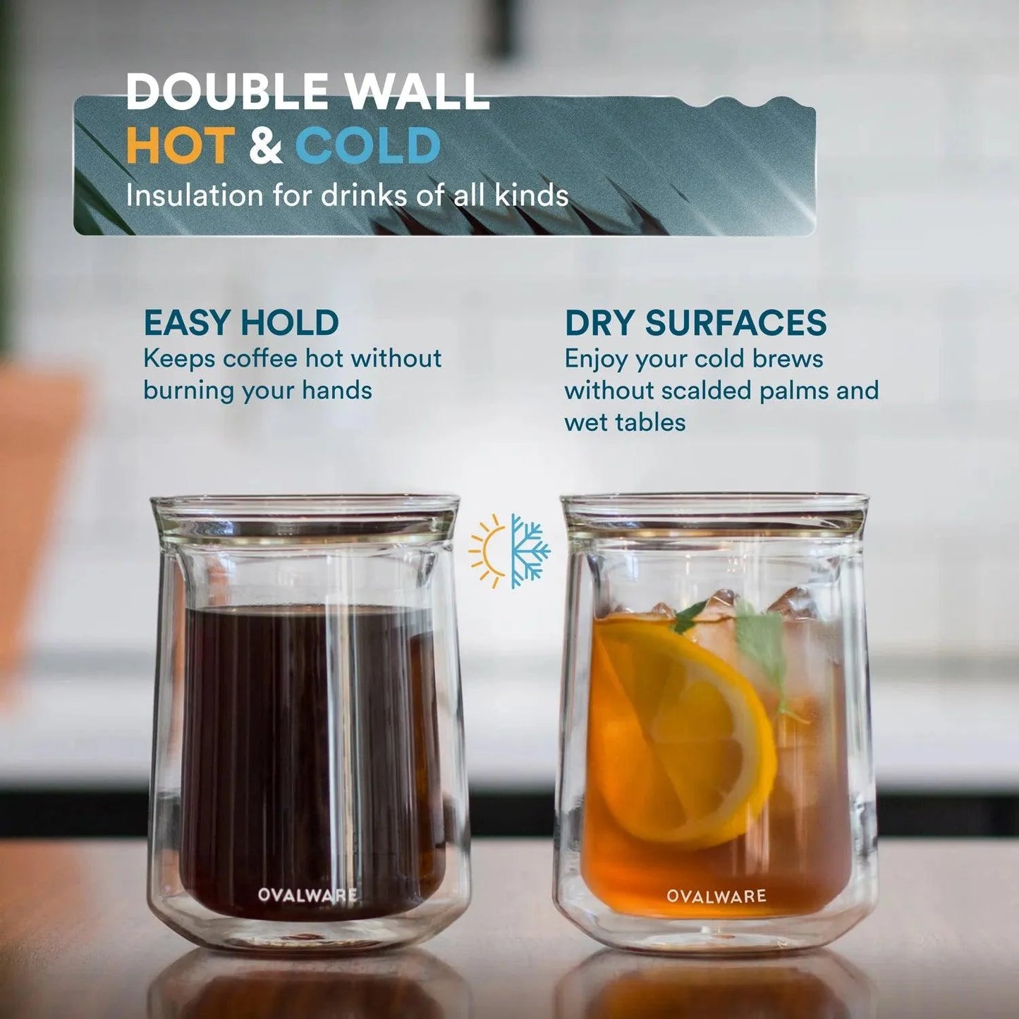 Double Wall Glass Tumbler - Set of 2 or 4
