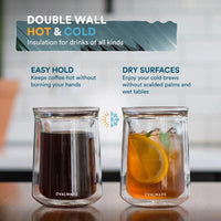Double Wall Glass Tumbler - Set of 2 or 4