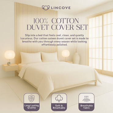 Cotton Sateen Duvet Cover Set