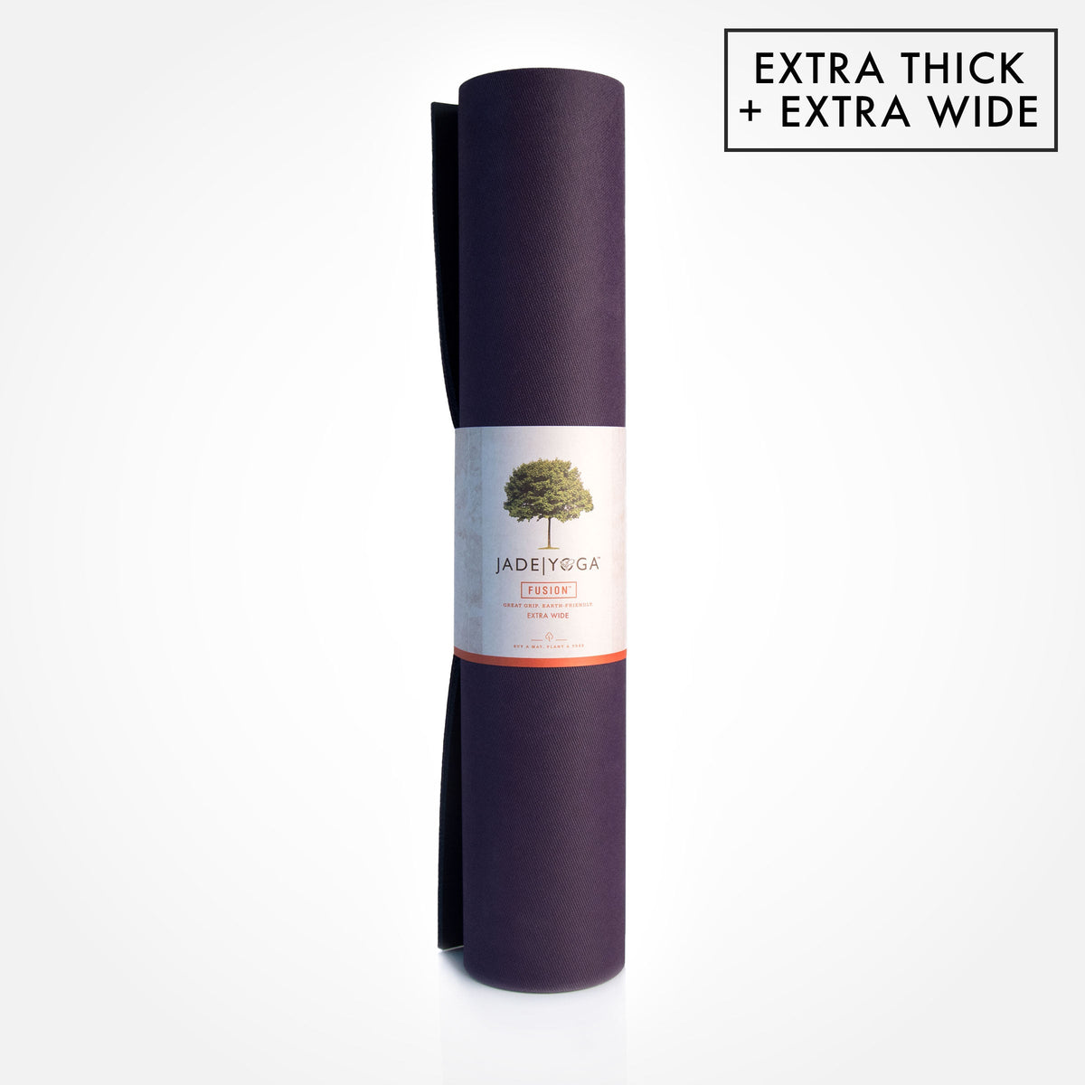 Extra wide, extra thick natural rubber yoga mat