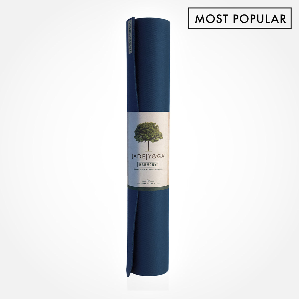 Natural rubber yoga mat rolled and flat