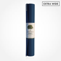 Extra wide midnight blue natural rubber yoga mat