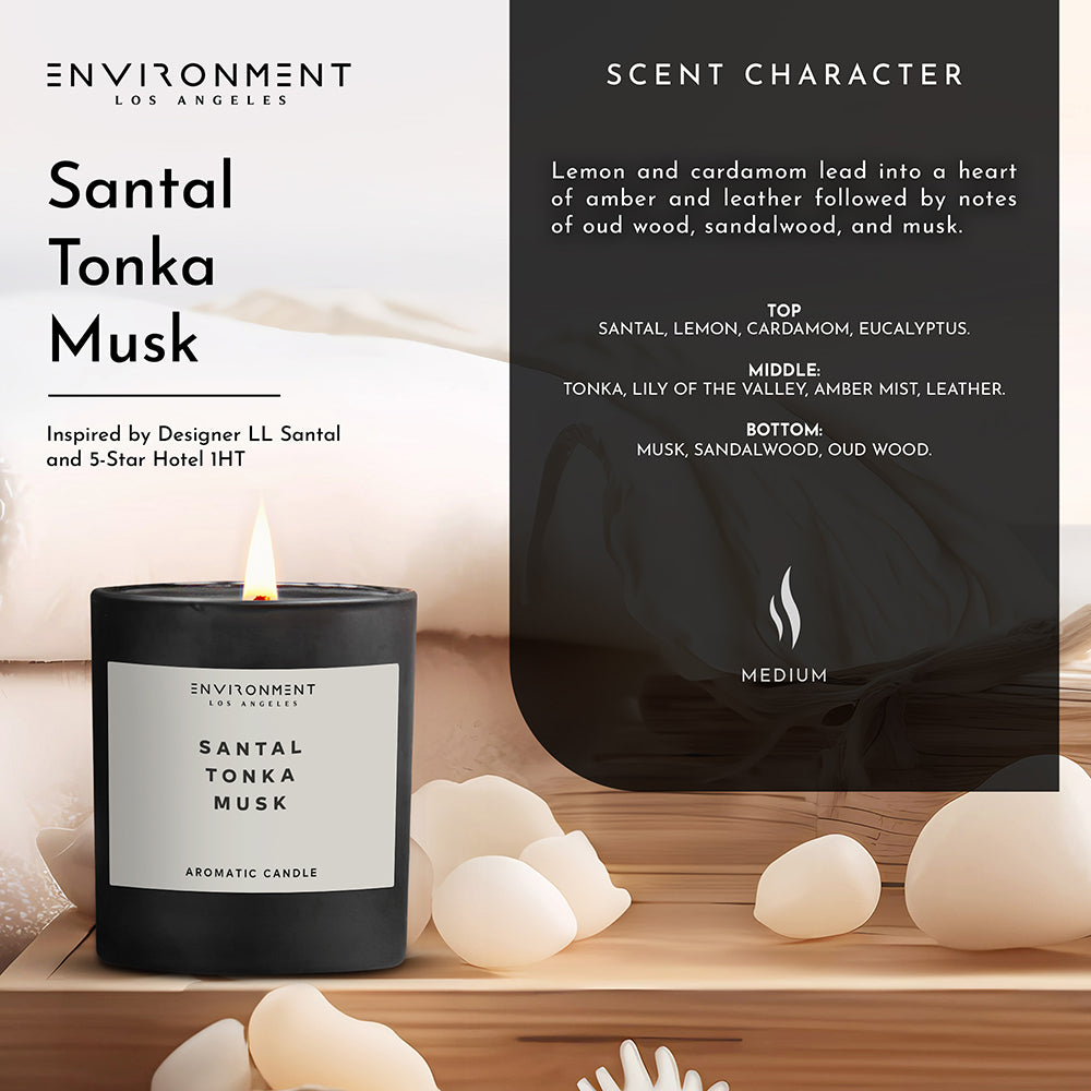 Santal Tonka Musk Candle with Lid & Box - 8oz