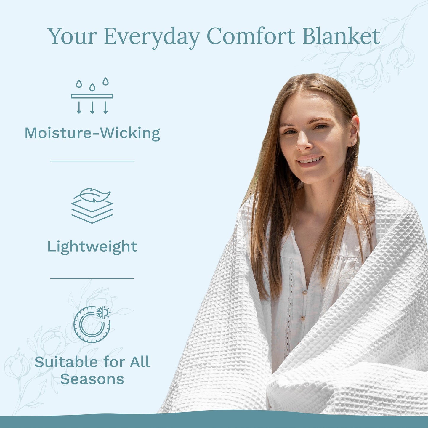 Organic Cotton Waffle Weave Blanket