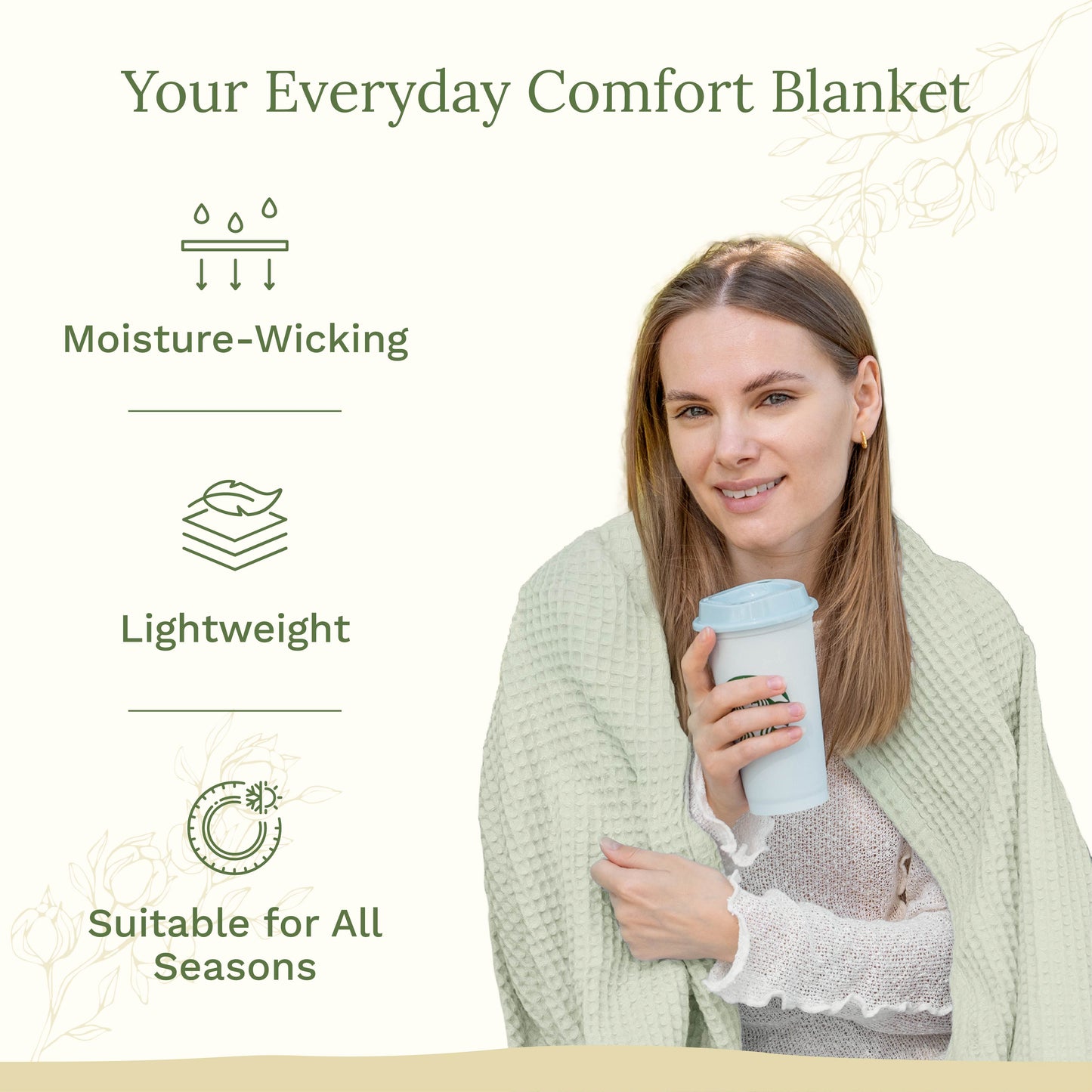 Organic Cotton Waffle Weave Blanket
