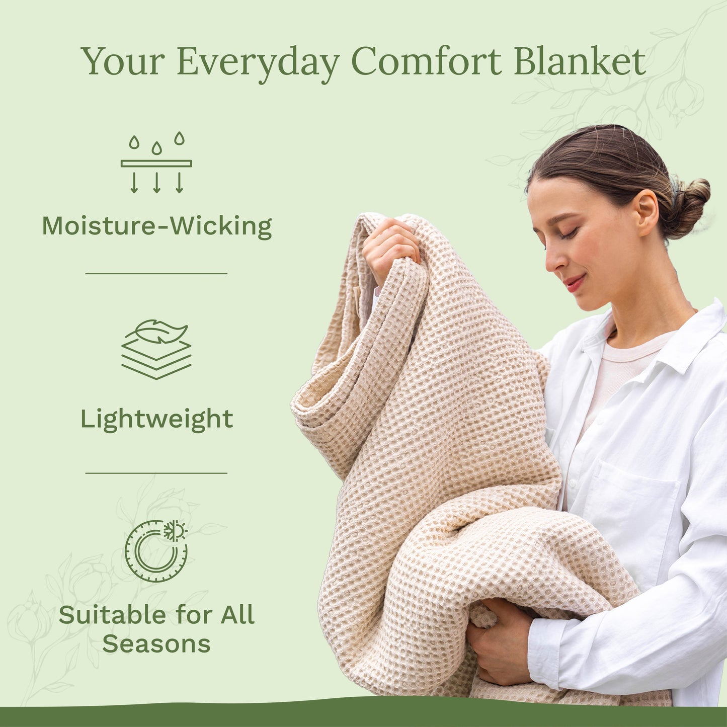Organic Cotton Waffle Weave Blanket