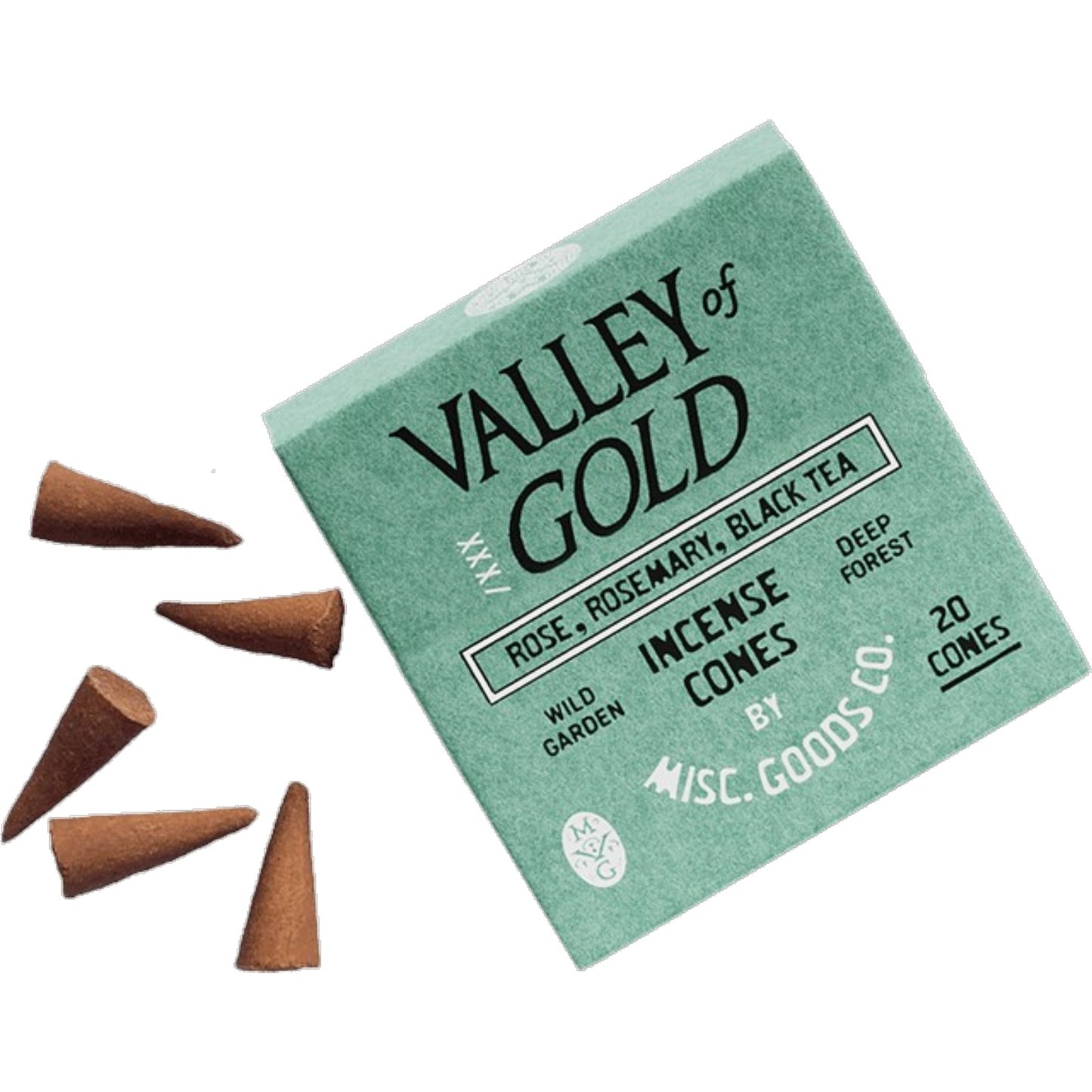 Valley of Gold Incense Cones - Holder Option