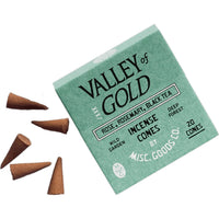 Valley of Gold Incense Cones - Holder Option