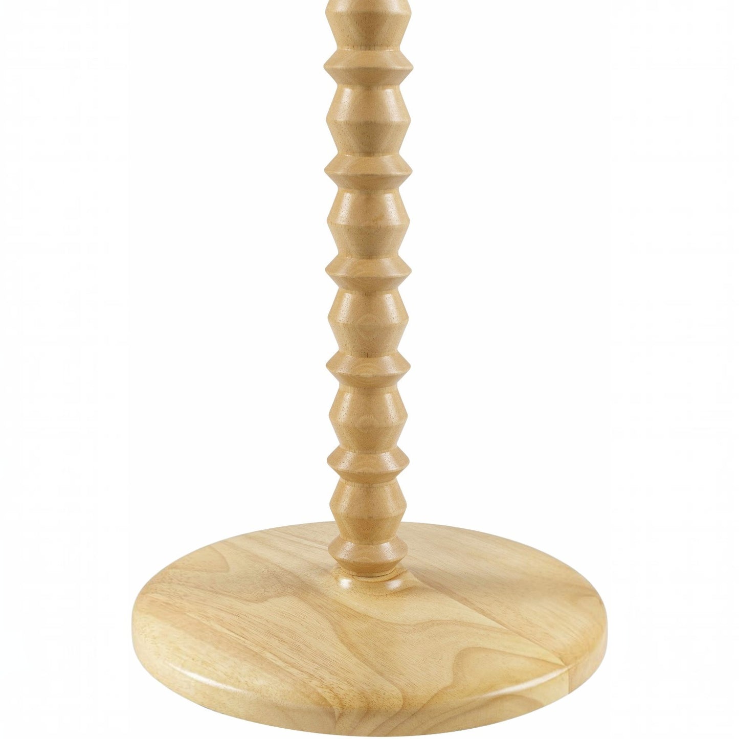 Cream Wood Floor Lamp