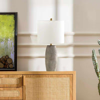 Elio Ribbed Ceramic Table Lamp
