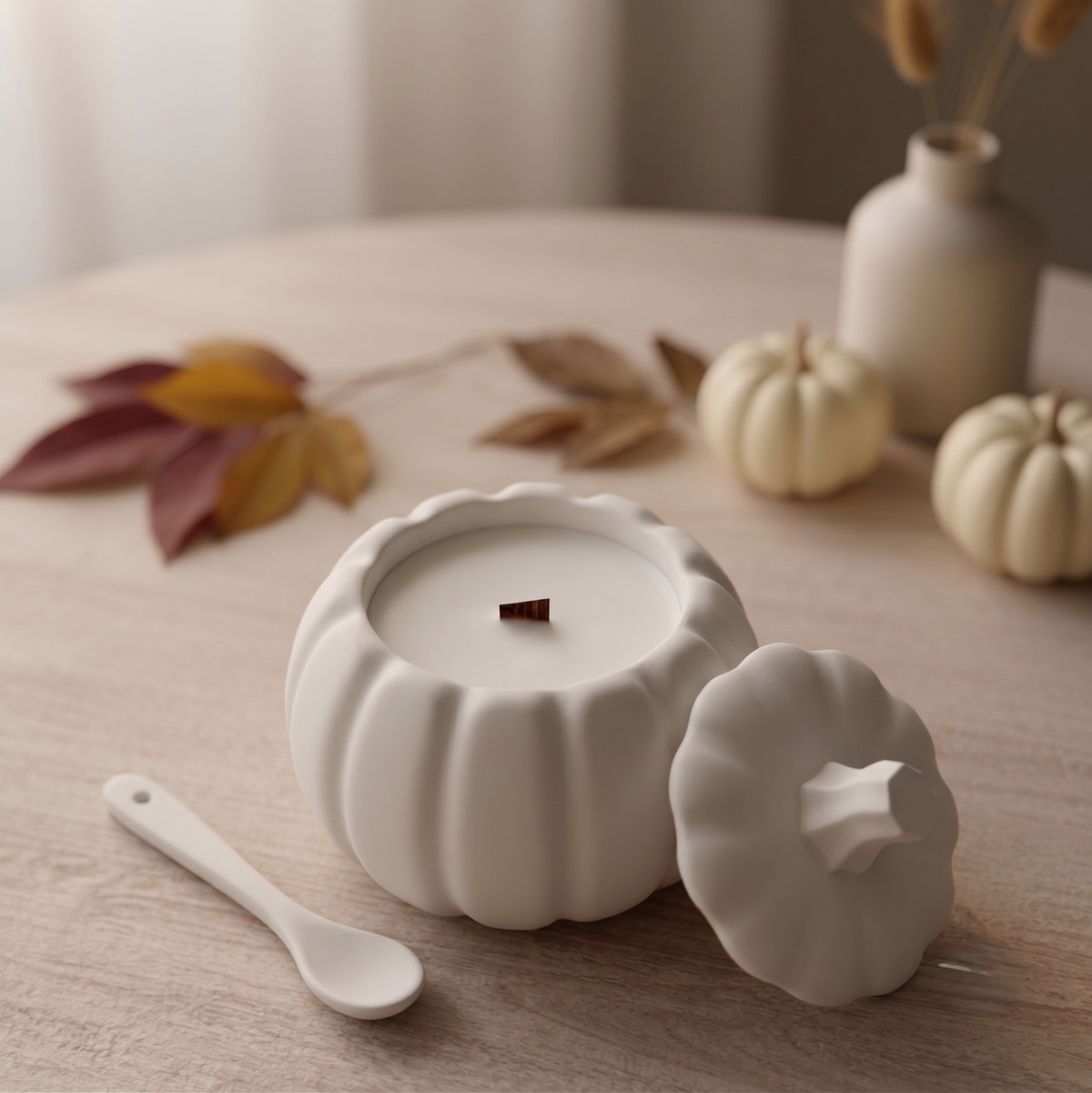 Jesmonite Pumpkin Candle