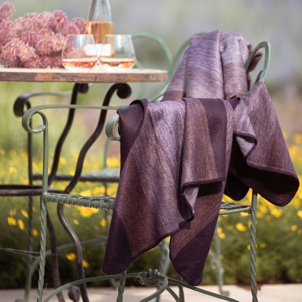 Alpaca Throw Blanket - Deep Purples