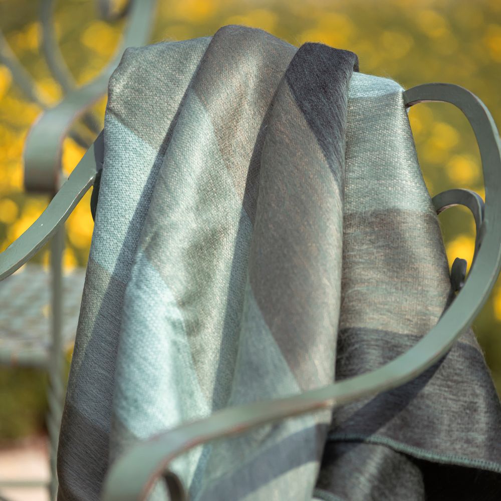 Alpaca Throw Blanket - Sage and Greens