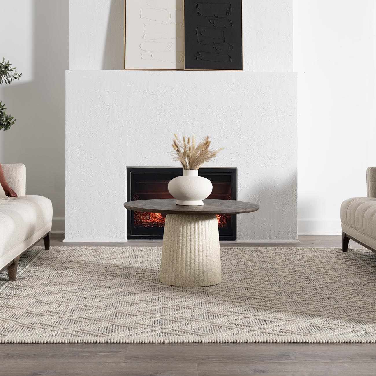 Lattice Wool Area Rug