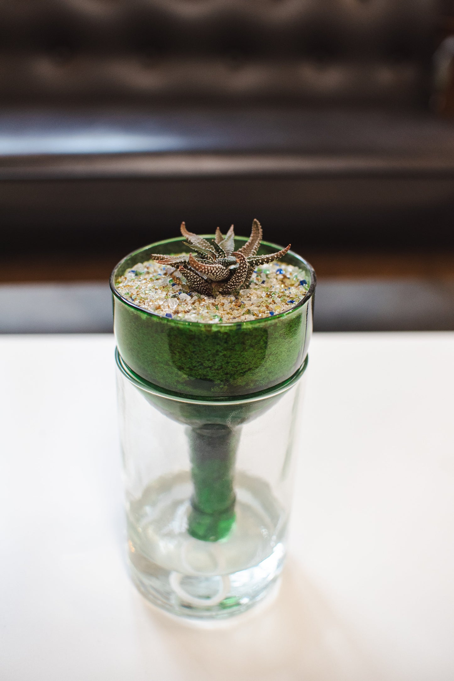 Self Watering Planter - Recycled Glass