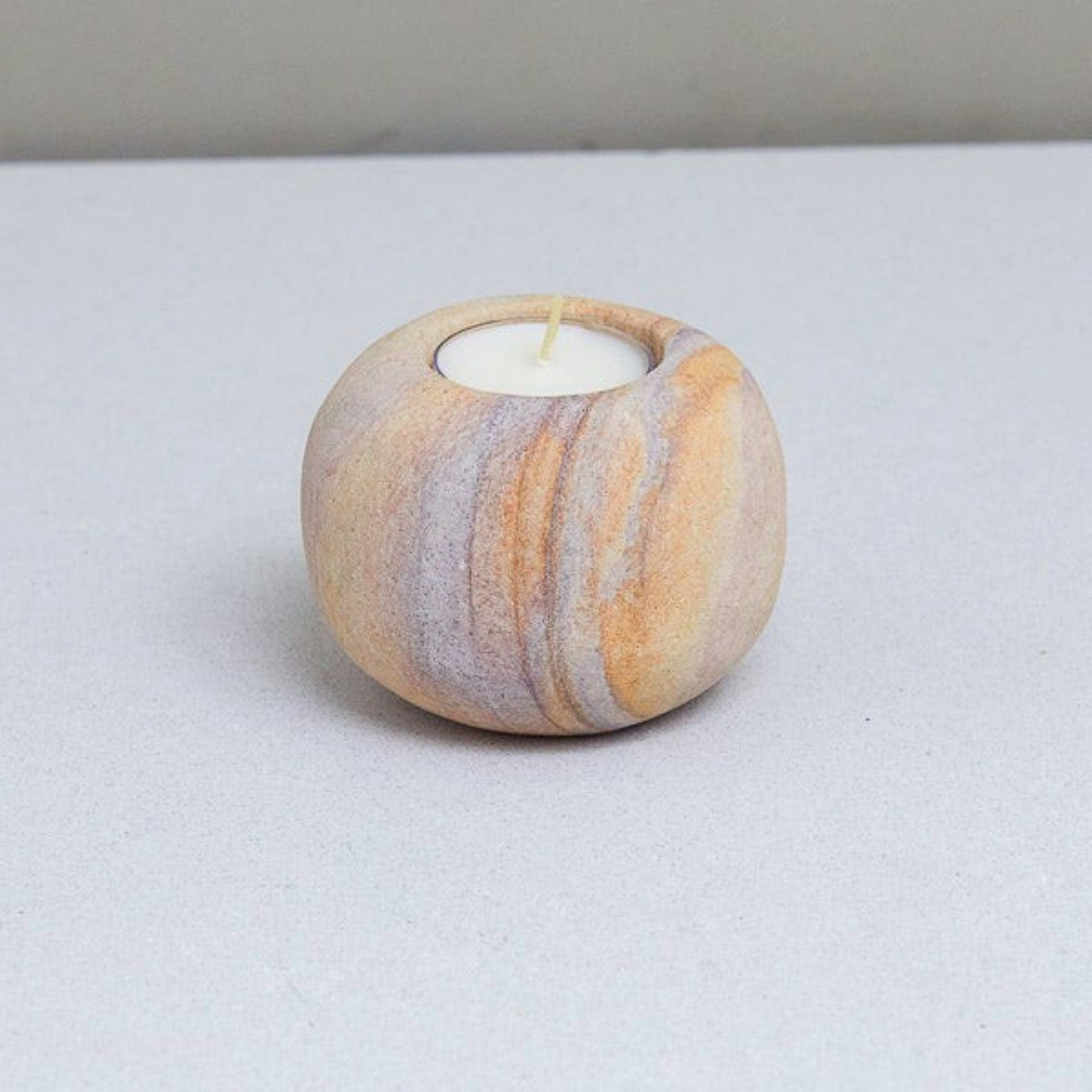 Sandstone Pebble Candleholder