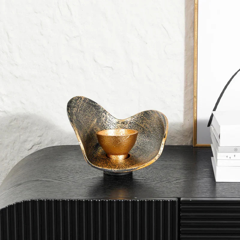 Gilded Arc Candle Holders
