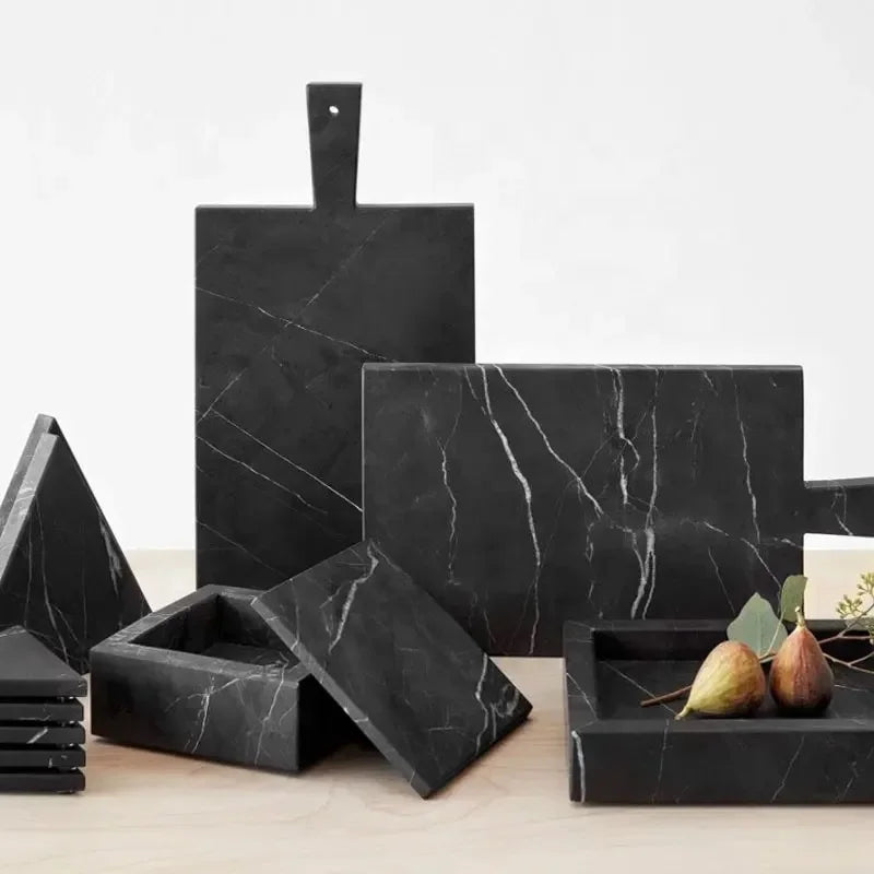 Nero Marquina Marble Tray