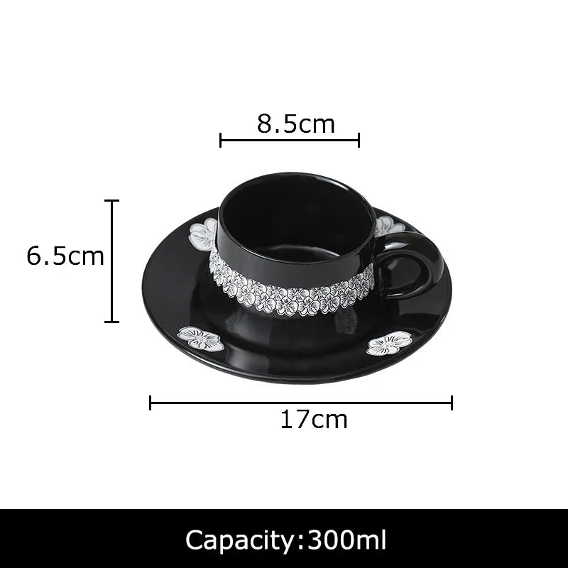 Midnight Bloom Cup & Saucer Set