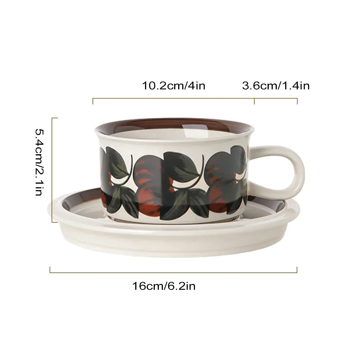 Ceramic Espresso Cup with Saucer