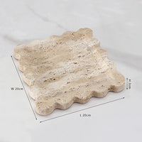 Calacatta Scalloped Marble Tray