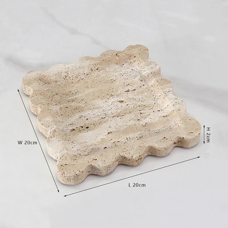 Calacatta Scalloped Marble Tray