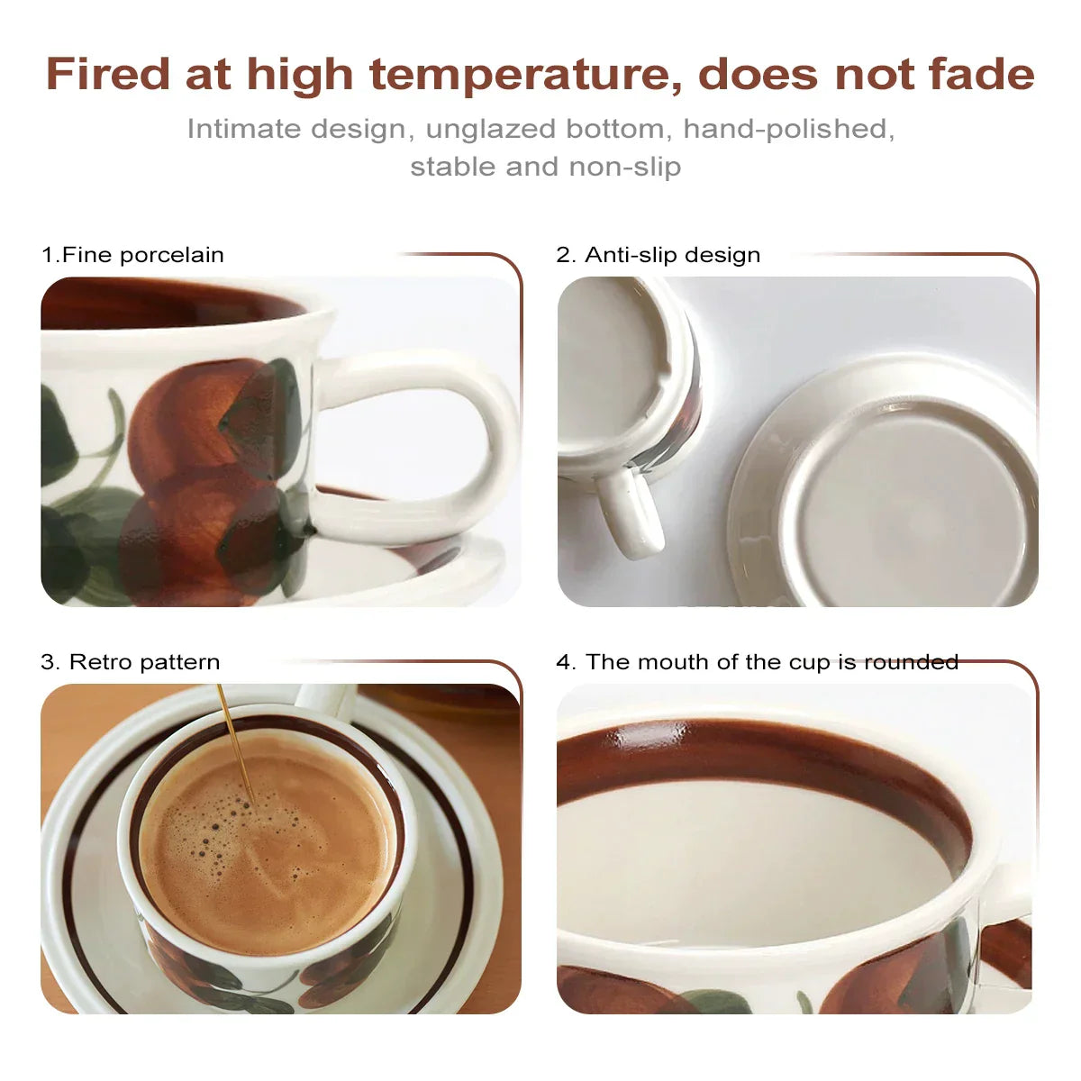 Ceramic Espresso Cup with Saucer