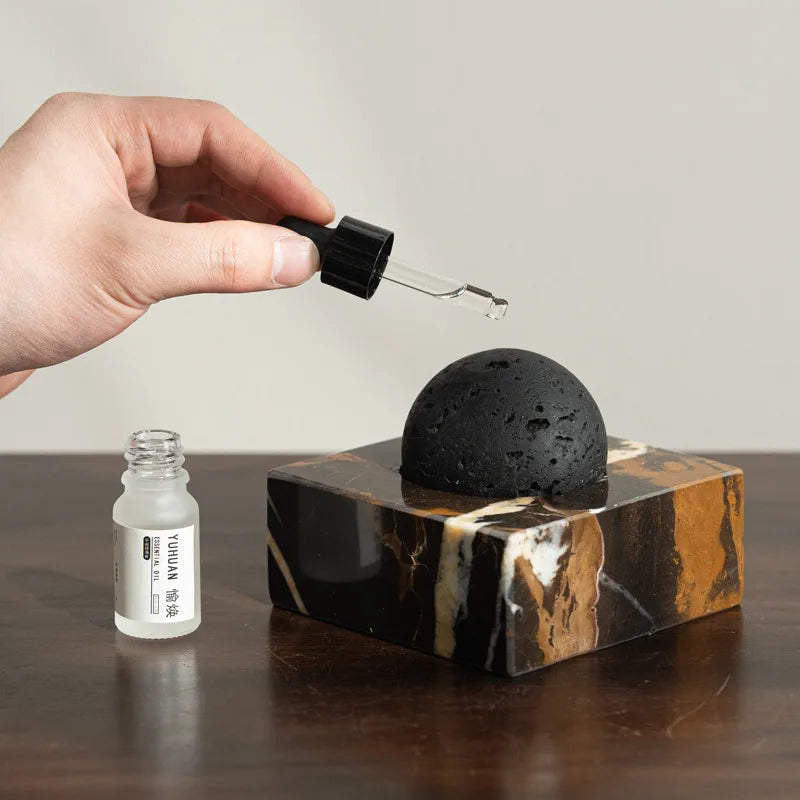 Lava Rock Stone Diffuser, Marble Base