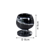 Noir Marble Candlestick Holders
