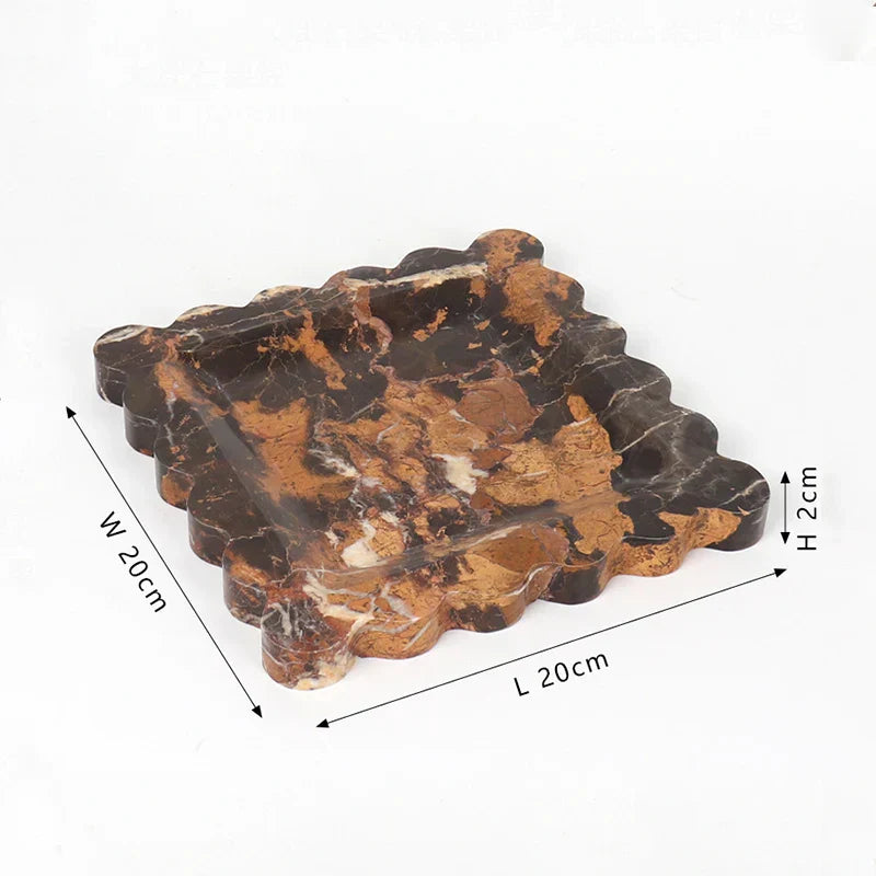 Calacatta Scalloped Marble Tray