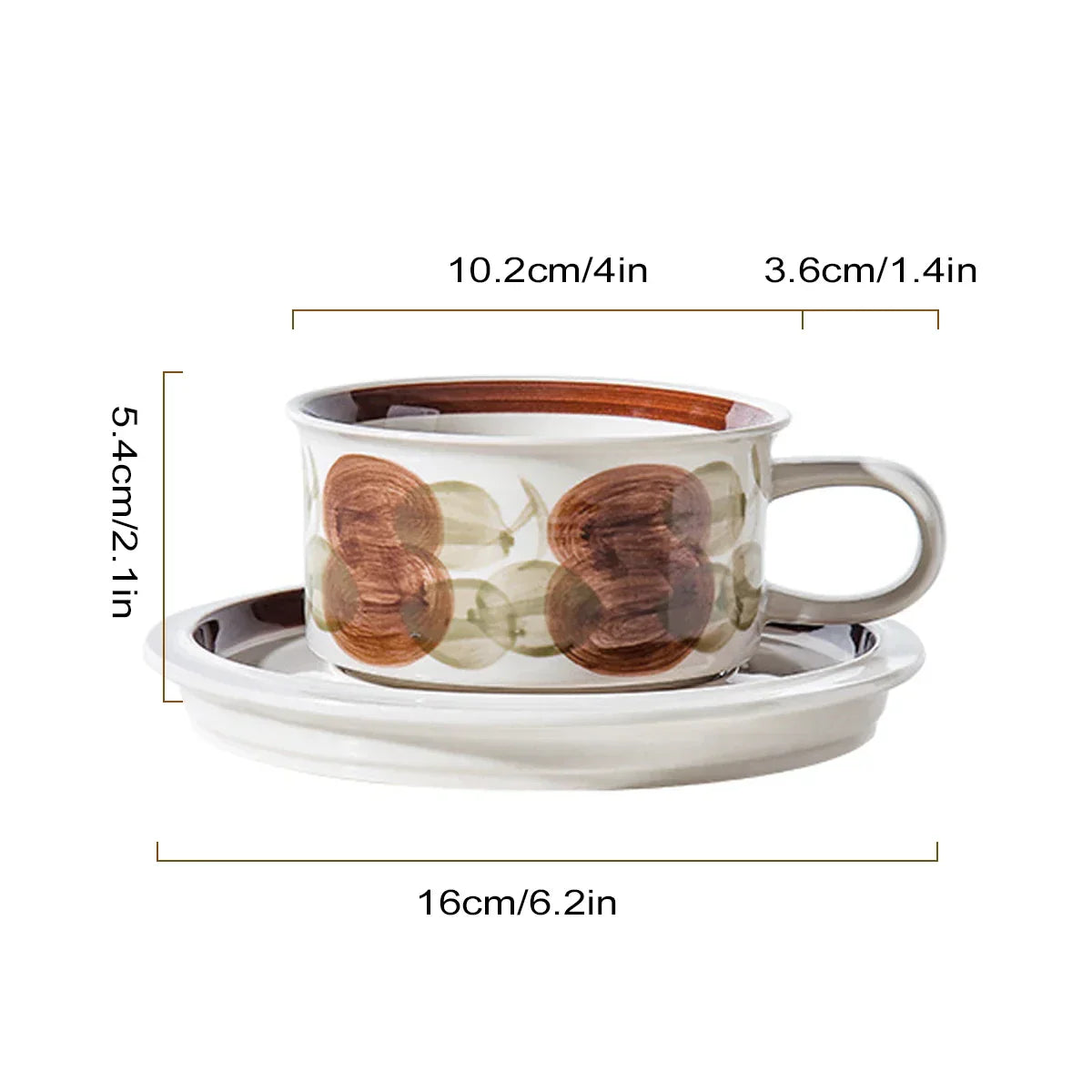 Ceramic Espresso Cup with Saucer