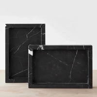 Nero Marquina Marble Tray