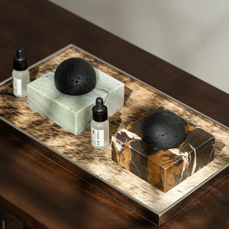 Lava Rock Stone Diffuser, Marble Base