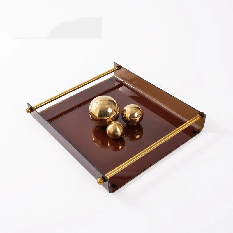 Umber Glass Tray