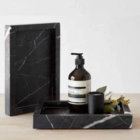 Nero Marquina Marble Tray