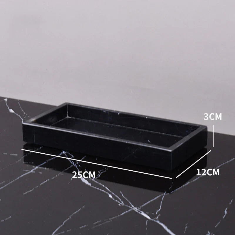 Nero Marquina Marble Tray
