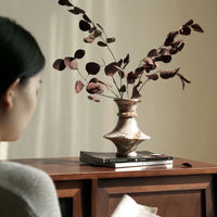 Calacatta Red Marble Fluted and Seed Vase