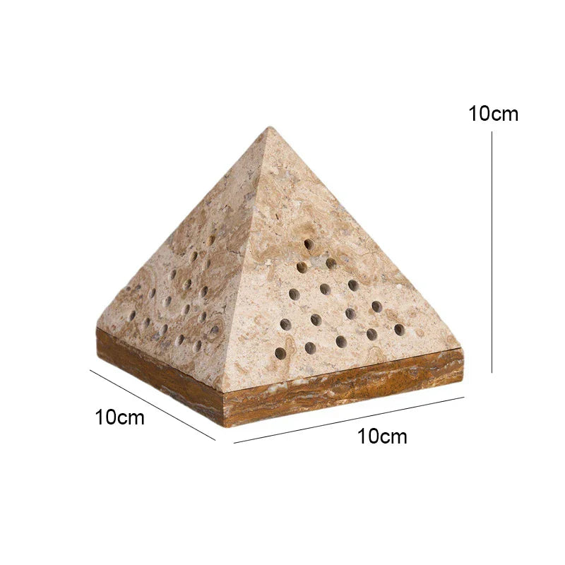 Travertine Incense Burner & Match Holder