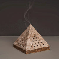 Travertine Incense Burner & Match Holder