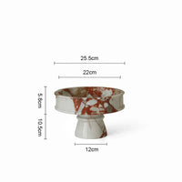 Calacatta Red Marble Vase and Pedestal