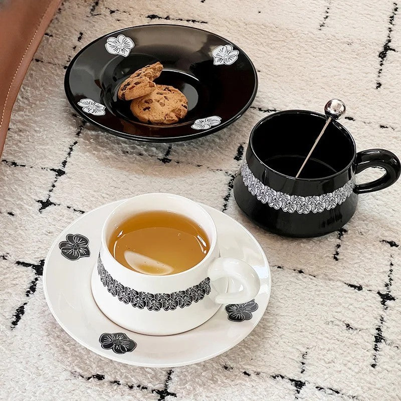 Midnight Bloom Cup & Saucer Set