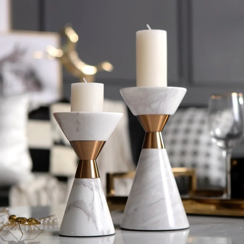 Volakos Marble Candlesticks
