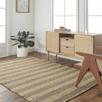 Ilkay Striped Jute Area Rug